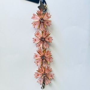 JCREW pink & gold petals floral dahlia bracelet